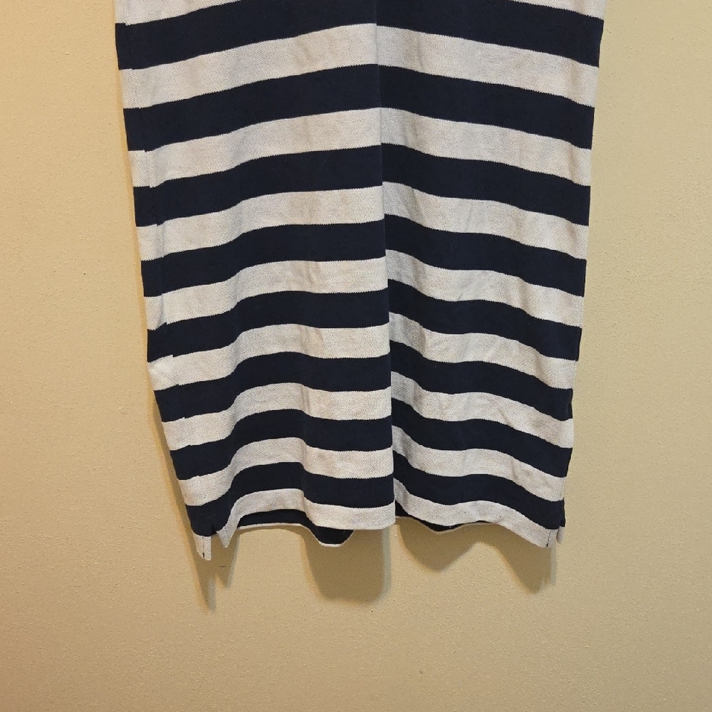 Polo By Ralph Lauren Navy and White Rugby Striped Mini Preppy Dress Size L - Picture 6 of 12
